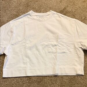 Athleta White Crop Top